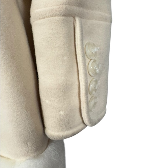 Vintage Donatella Penny Lane Coat Size Small Faux Coquette Fairy Soft Girl Ivory - Picture 4 of 8